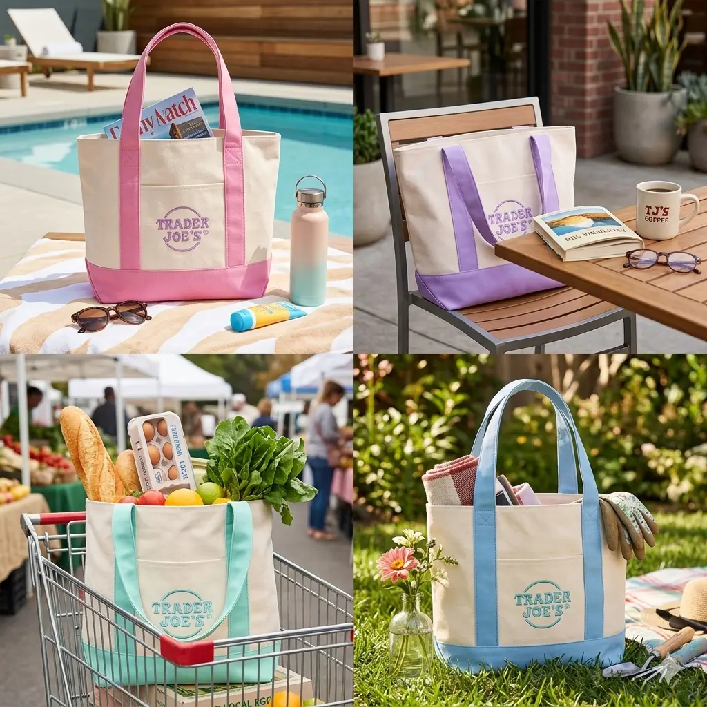 Casual Cotton Canvas Tote Bag for Women, Small Heavy-Duty & Reusable Grocery Bag with Front Pocket for Daily Essentials, 13x11x6 in, Reusable Grocery Bags