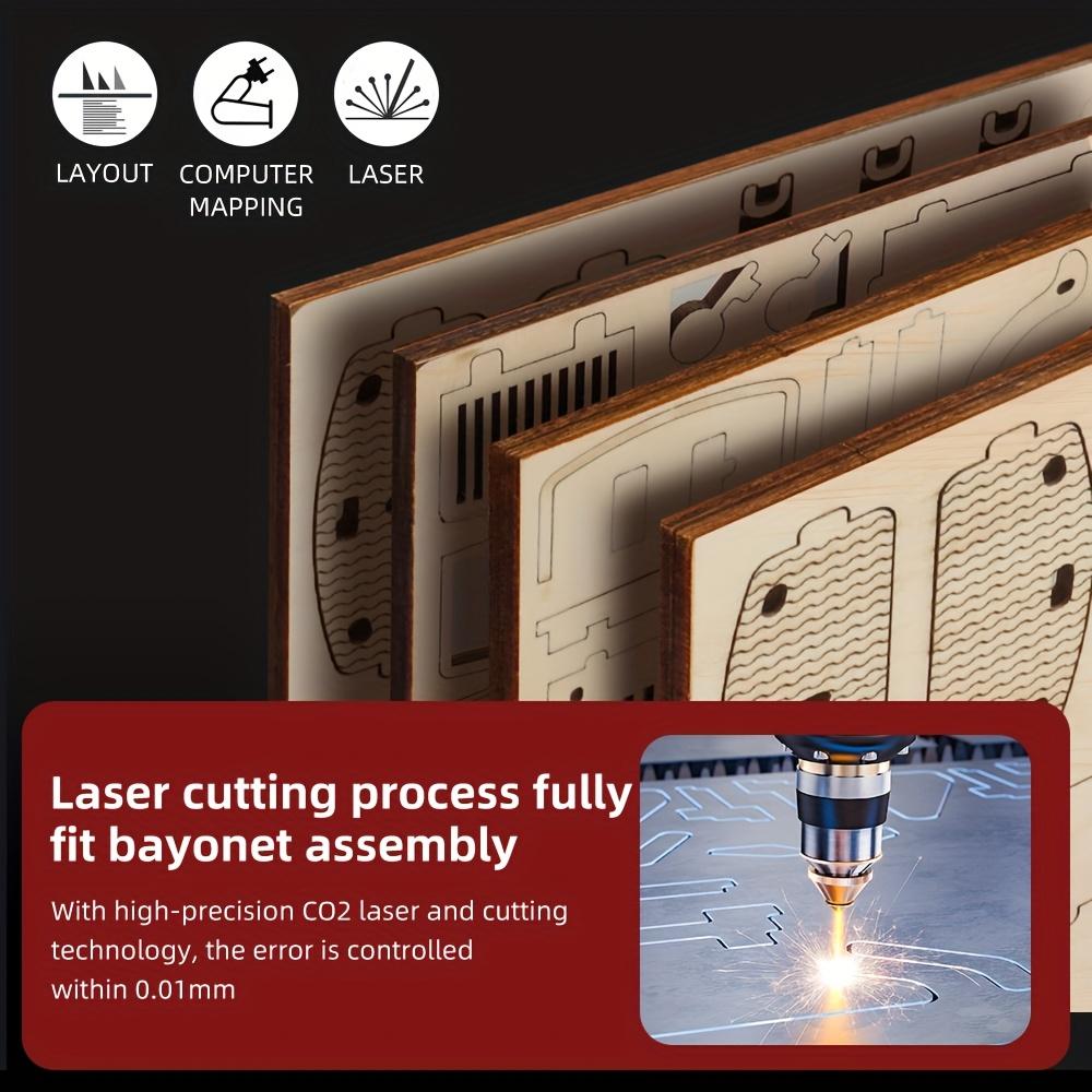 Wooden Assembly Car Model - Pull-back Mechanical Power/Parent-Child DIY Handmade Craft/Home Decoration - Simulated Classic Sports Car Design