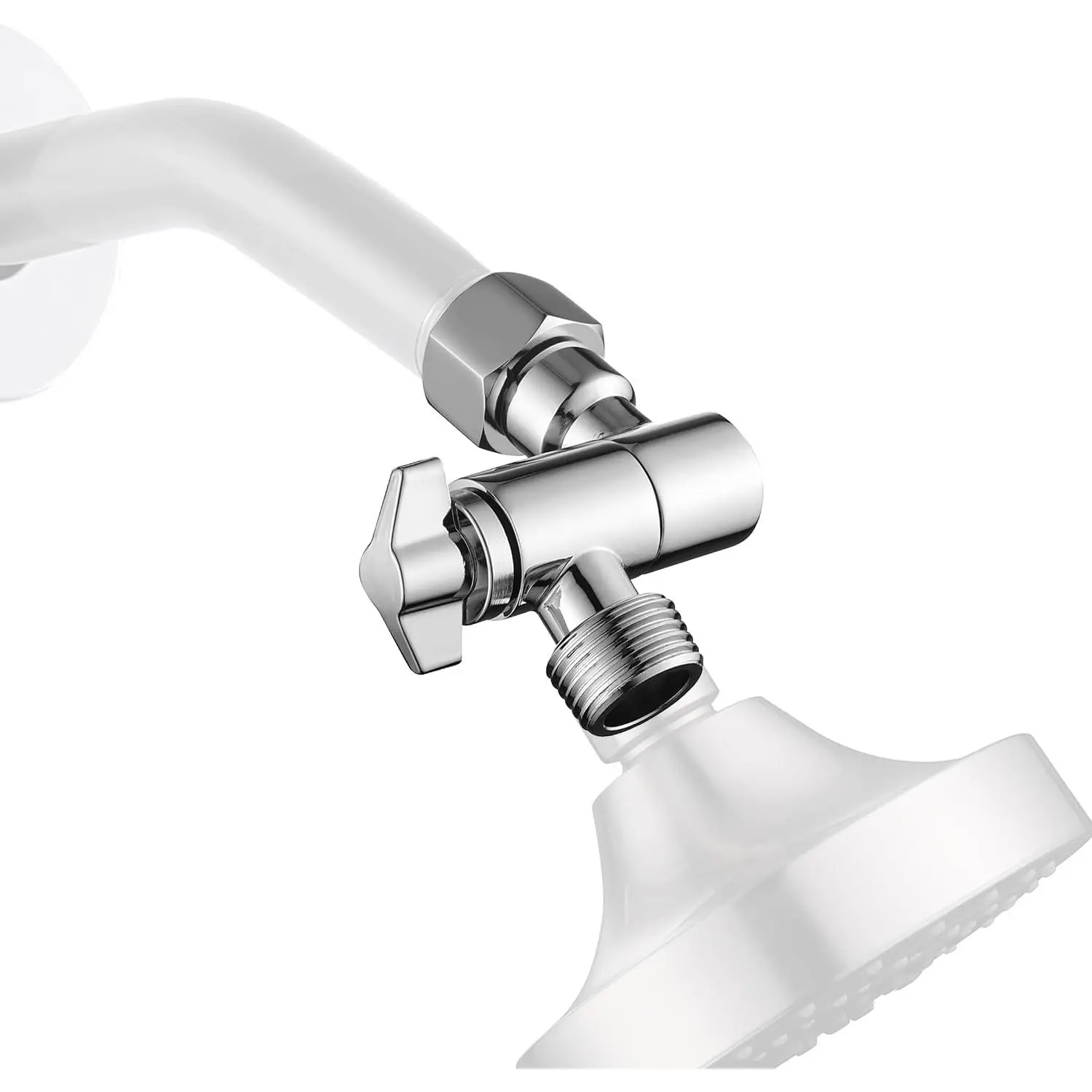 Adjustable Shower  Extension, Chrome Shower  Elbow Adapter | Adjustable, Brass Shower  Extension Arm, for Fixed and Rain Shower