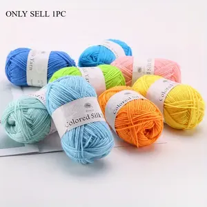 1PC 4 Strands of Medium Thickness Acrylic Yarn for Crocheting Blankets, Bags, Hats, Scarves, Gloves, and Small Craft Projects