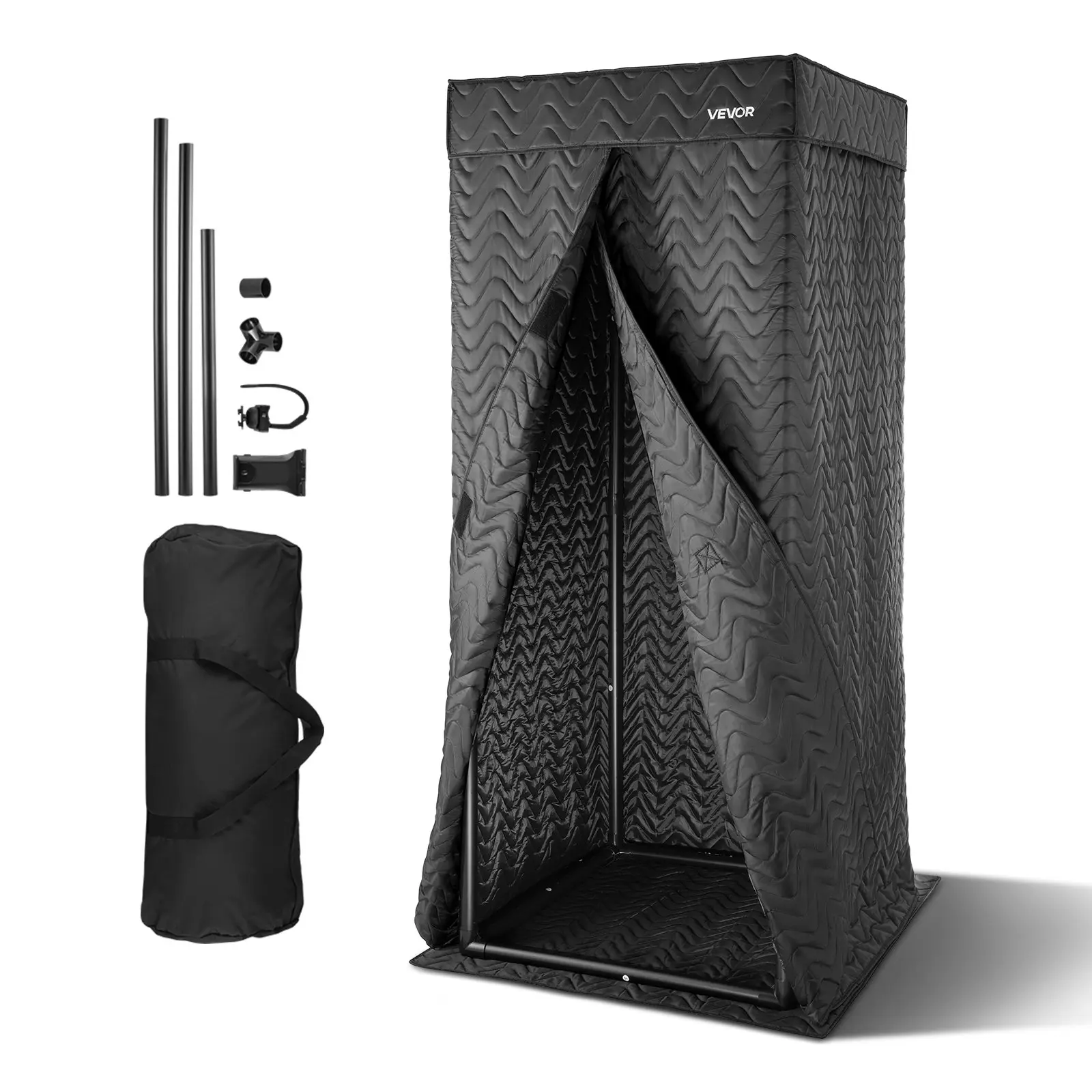 VEVOR Portable Vocal Recording Booth (6.56 ft) with Travel Bag, Audio-Isolating Space for Voiceovers, Phone & Tablet Compatibility, Noise Reduction - Home Decor Hanging Home Supply, Compact