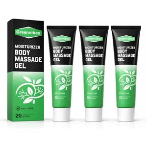 Greenvibes Moisturizer Body Massage Gel, Soothing Cooling Gel Fast-Absorbing Herbal Blend with Poria Cocos, 20g/0.7oz