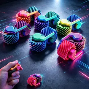 3D Printed Gradient Gear Fidget Spinner Smooth Rotating EDC Pocket Stress Relief Toy Anti Anxiety Finger Toy for Adults