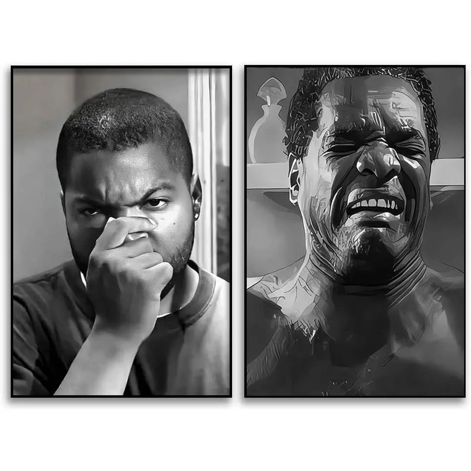 Funny Friday Black and White Bathroom Wall Canvas Prints Set, 12x18 in Unframed Restroom Toilet Humor Decor Posters for Home Decor Decoration