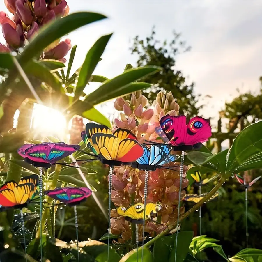 3D Realistic Butterfly Decoration, Outdoor Garden Decor, Gardening Craft Material, Photography Props, Artificial Butterfly Stake