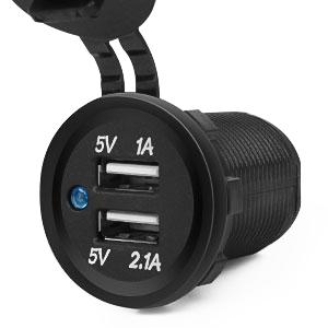 Nilight 6Gang ON/Off Green Rocker Switch Panel w/ Dual USB Cigarette Lighter Socket Voltmeter