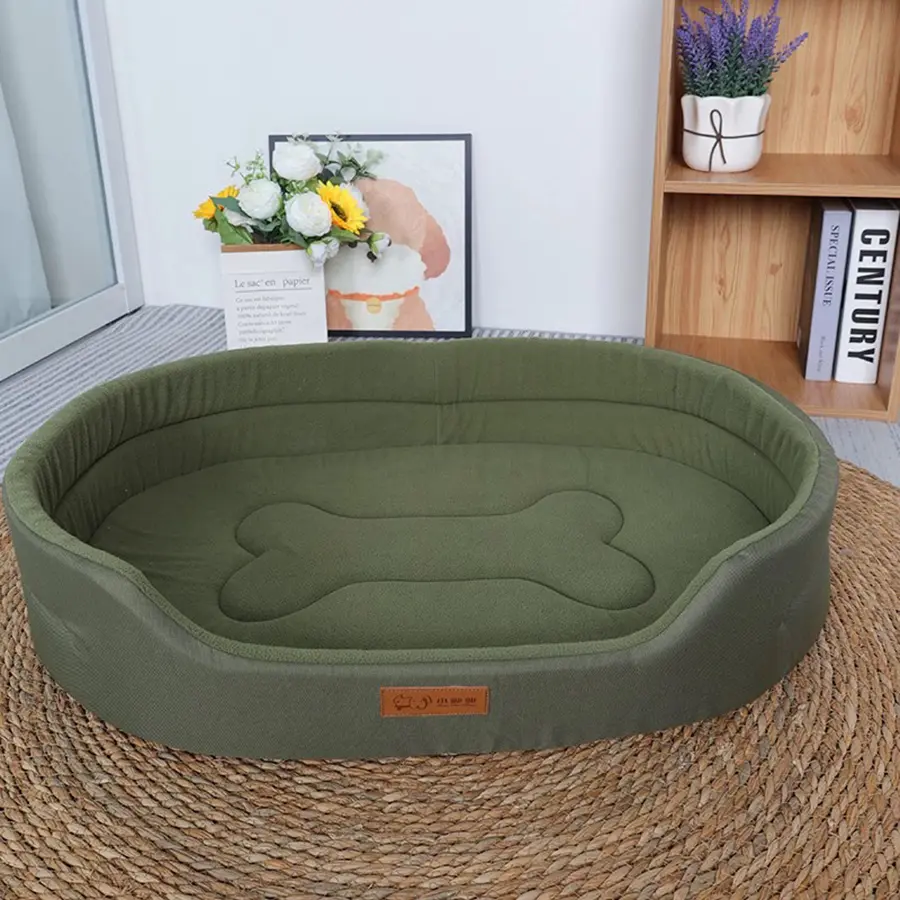 Washable Pet Bed for Dogs and Cats, All-Season Semi-Closed Design, Easy-To-Clean Small Dog and Cat Bed, Non-Slip and Bite-Resistant, Puppy Bed