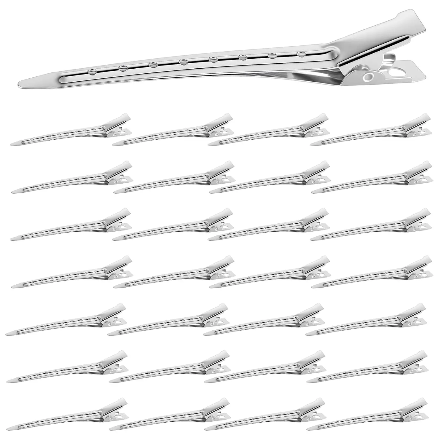 LZIUOSH 28 Pack  Hair Clips —3.5 Inch Duck Bill Sectioning Clips, No Crease Non Slip Metal  Clips for Salon Styling and Coloring,