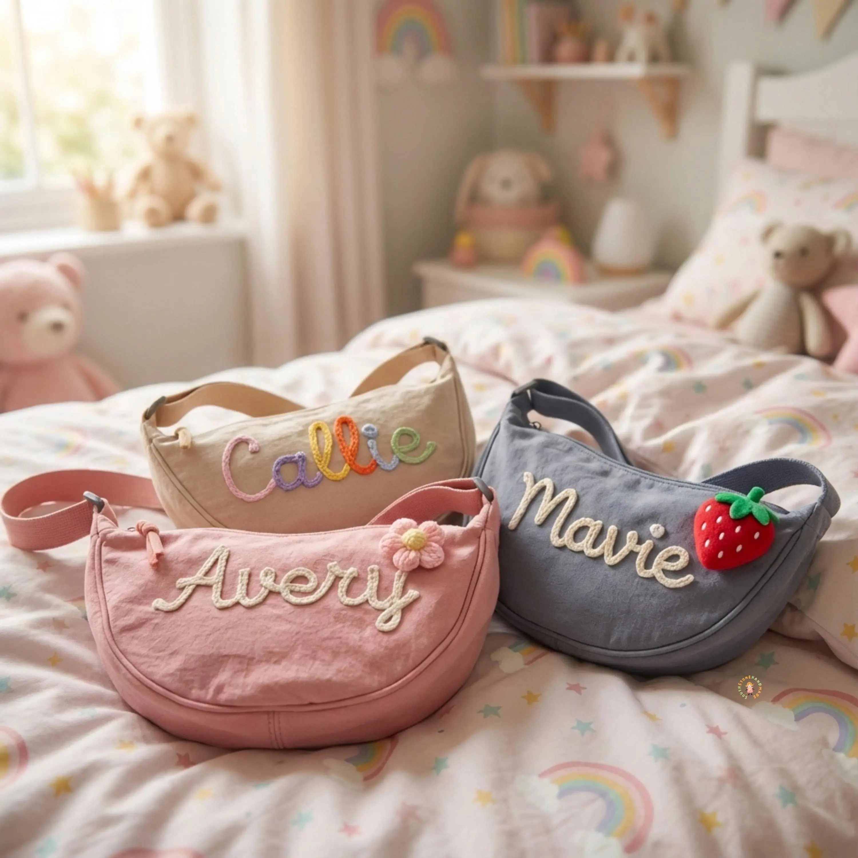 AS1045 Personalized Customized Name Crossbody Dumpling Bag 2026 New DIY Lightweight Shoulder Bag for Family Gifts