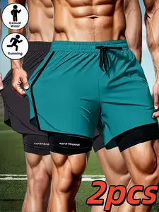 Summer Lightweight Breathable Gym Shorts, Quick-Dry Anti-Sweat, Ideal for Fitness Running Daily Commute, Comfortable Casual Wear, Athletic Shorts