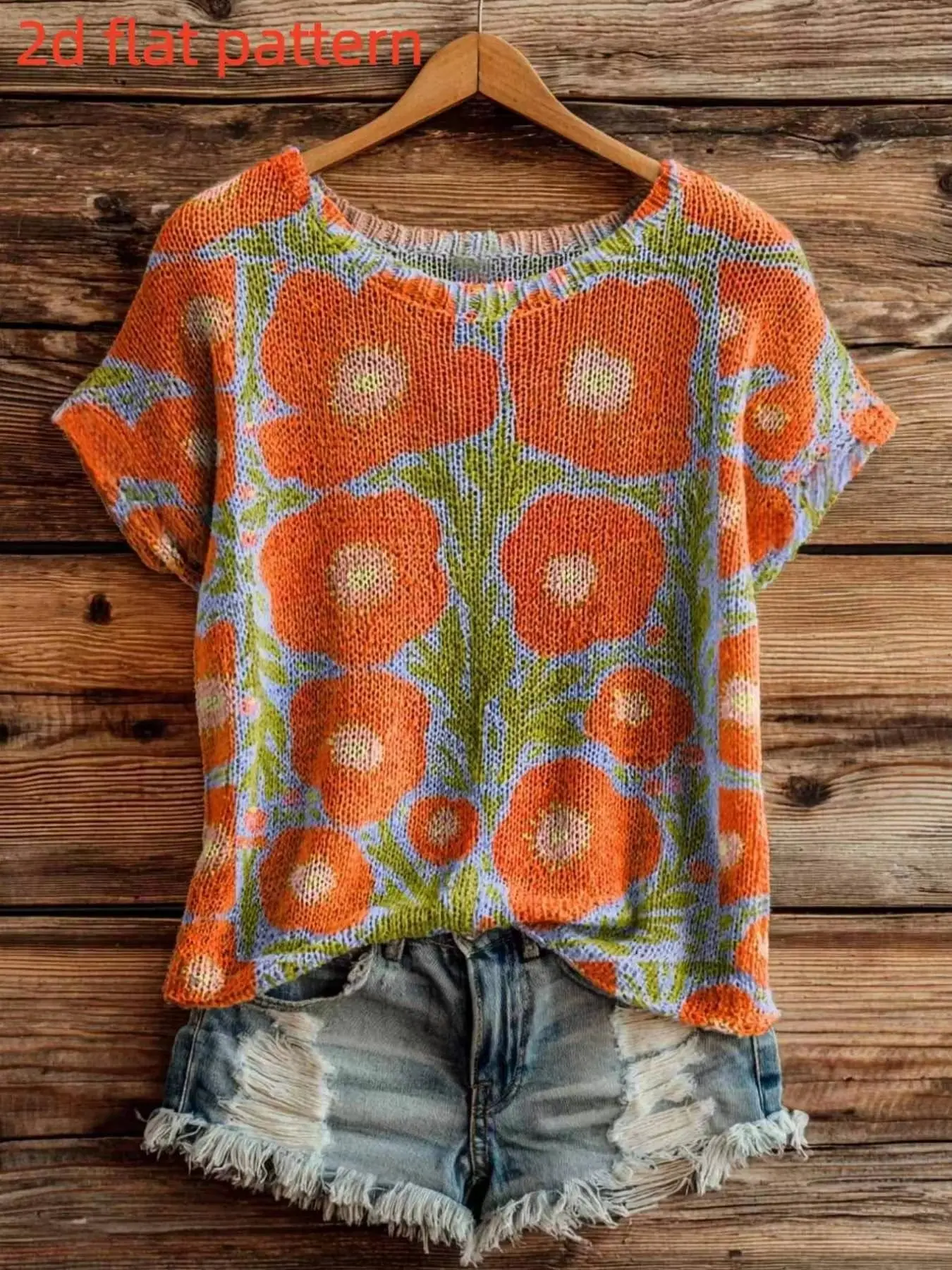 Women's Summer Fashion Sleeveless Round Neck Top, Floral Digital Print, Casual Loose Fit, Trendy Ladies' Clothing, Comfortable Daily Wear