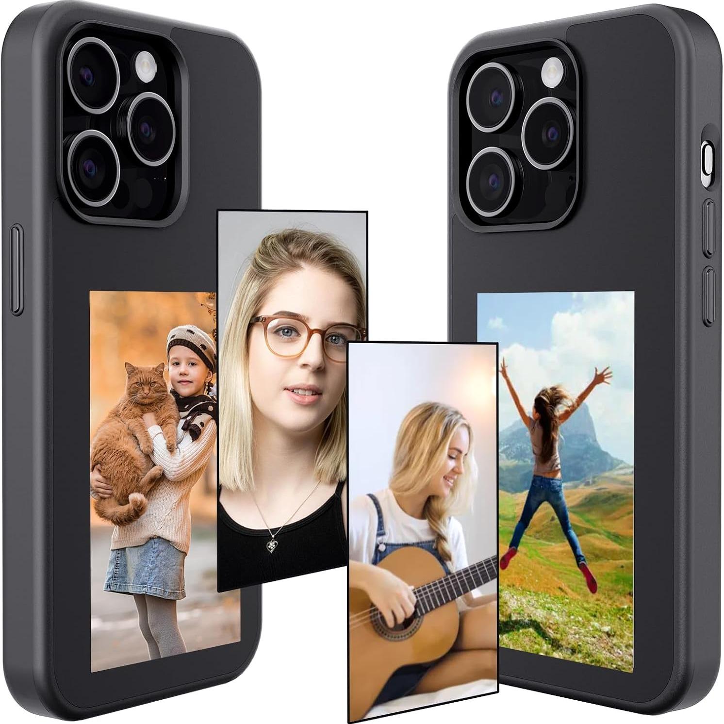 NFC Ink Screen Phone Case, Change Photos Anytime, APP DIY Display, Personalized, Ai Generated Photos, Four Color Screen, Fun Gift, iPhone Series, Accessories