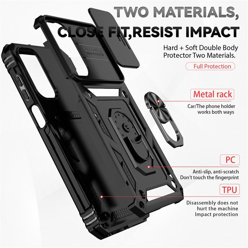 Sliding Camera Lens Protective Cover, Heavy Duty Armor Shockproof Coque Designed for Samsung Galaxy A13 A23 A33 A53 A73 A22 A32 A52 A72 5G