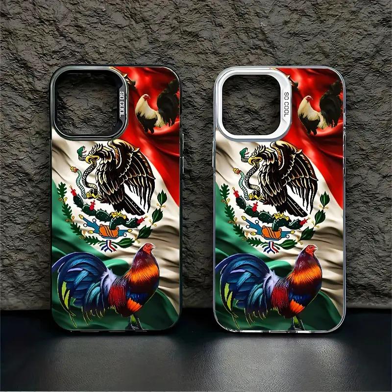 Flag Emblem Rooster Print Phone Case, Durable Protective Case,for iPhone 17/16/15/14/13/12/11 ProMax Plus for Samsung phones,an excellent gift for friend or fans.