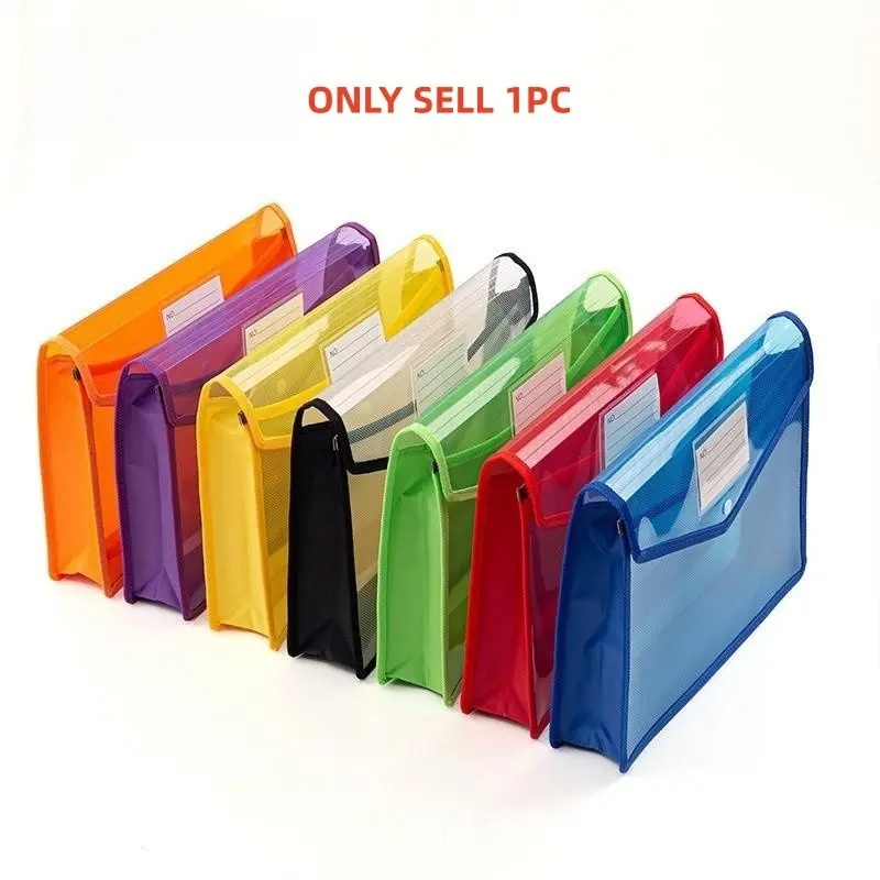A4 Expandable Plastic File Wallet, Snap Button Document Envelope Folder, Expanding File Folder, Large Capacity Waterproof PP File Pouch, Multiple Colors