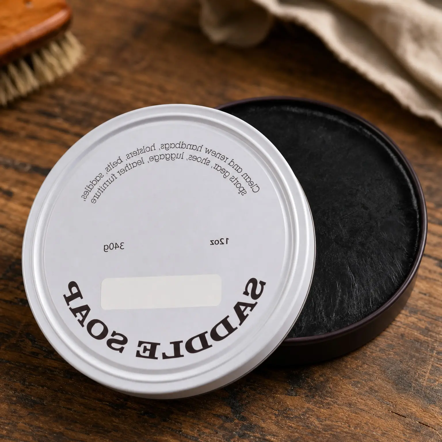 Black Saddle Soap (12oz) – Leather Cleaner & Conditioner – Softens, Protects, Restores & Renews Leathercraft, Car Seats, Belts, Shoes, Luggage, Furniture, Purses, Boots, Bags, Sports & Horse GearGift