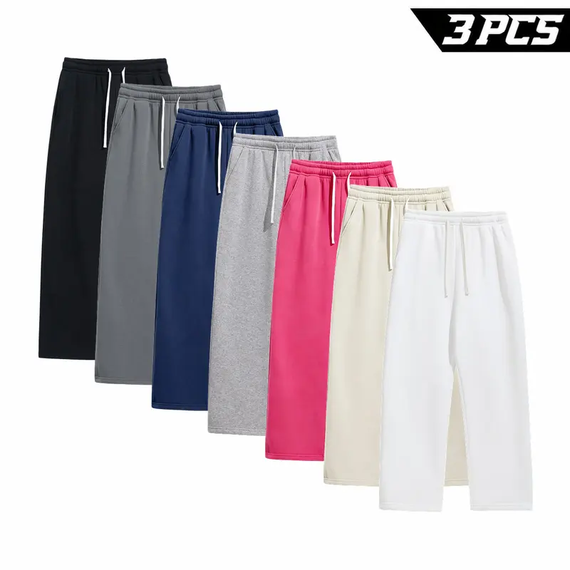 Men's 3 Pack Everyday Jogger Pants, with Comfortable Fit and Everyday Storage, for Relaxed Streetwear, Errands and Trips