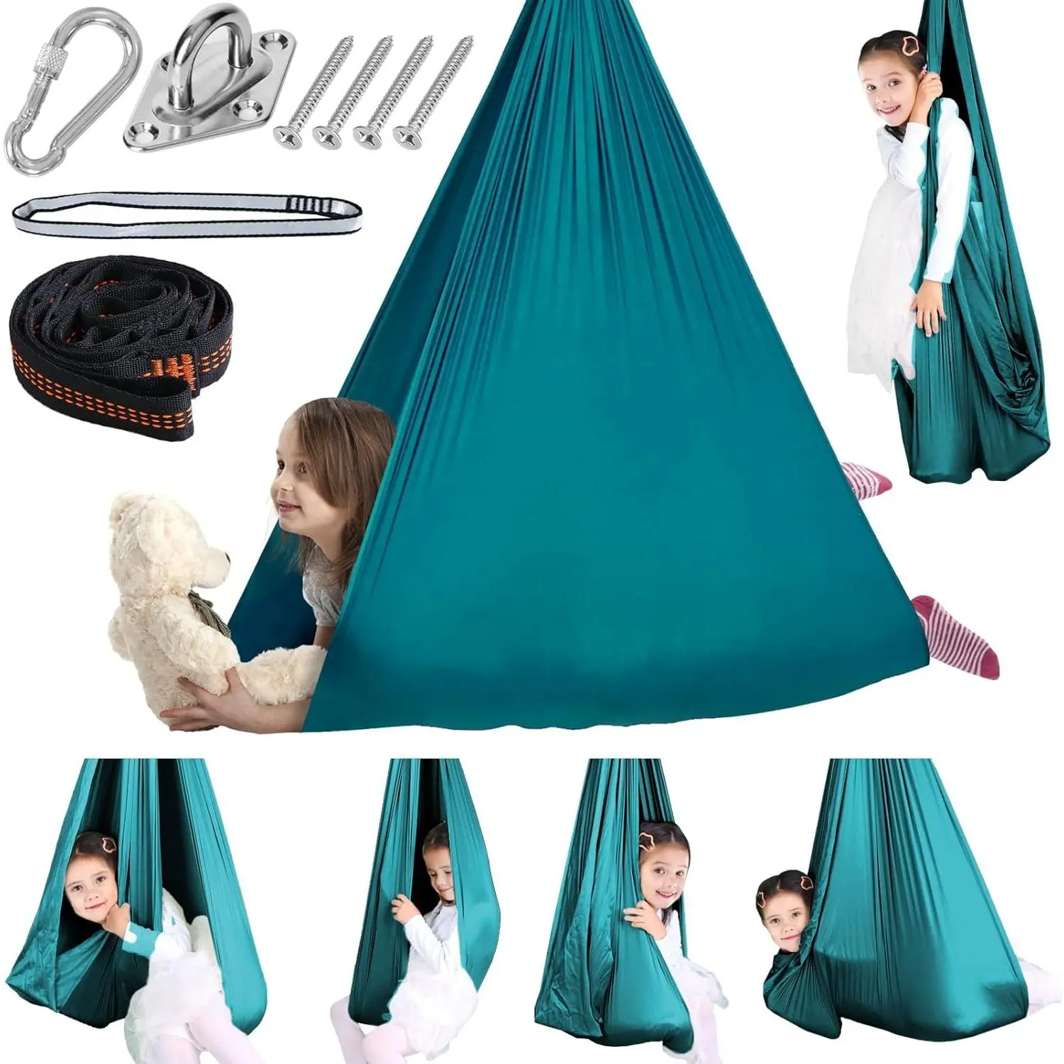 Sensory Swing  Swing Hammock Indoor Outdoor for , Hardware Included, Soft Breathable Nylon Cuddle Swing Joy Hammock for  Adult with , , Aspergers, Sensory Integration