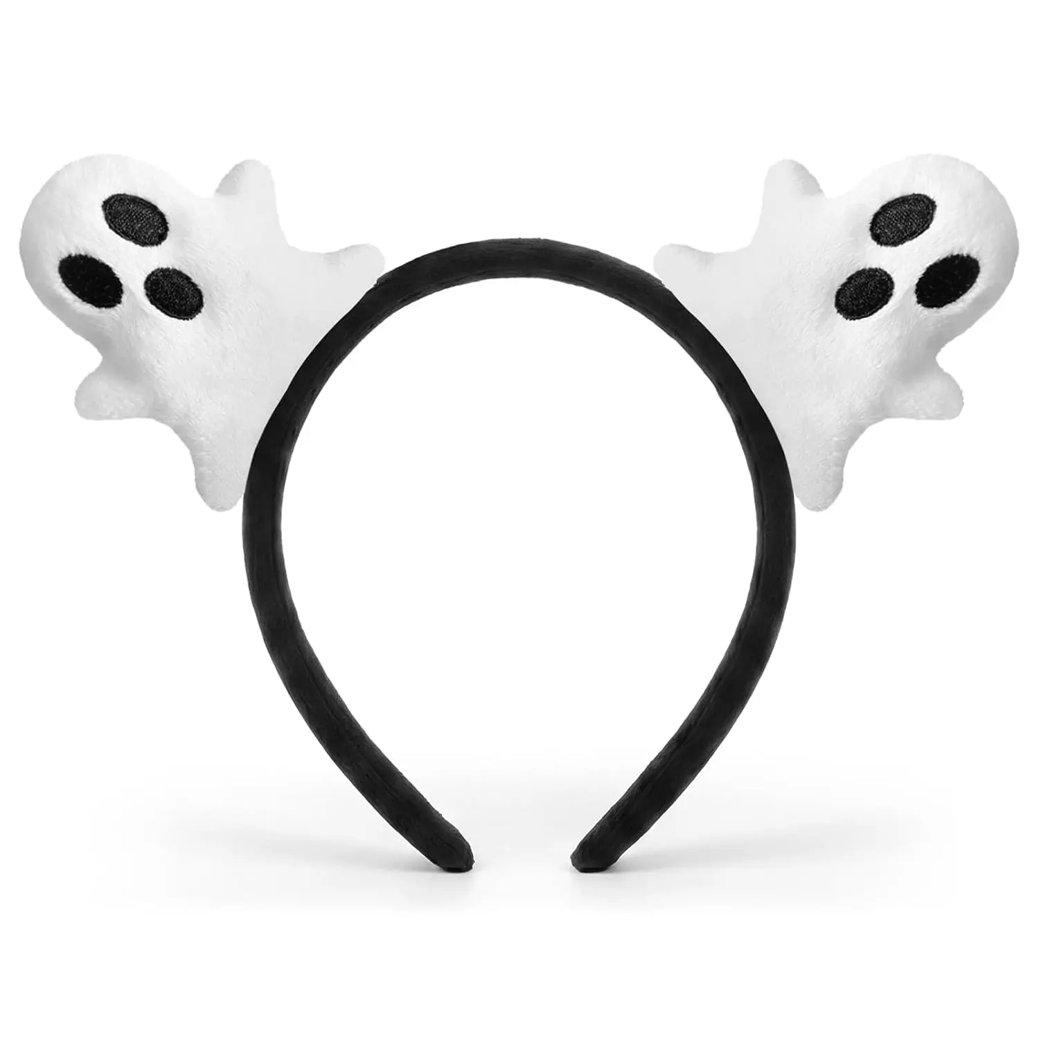 White  Halloween Headband for Women Cute Fuzzy  Hair Accessories Soft Headband Costume  Party  Bands Halloween Hair Accessories for Holiday Decor
