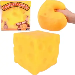 Giant Cheese Squeeze Toy, Large Cube Stress Relief Toy, Squishy Cube, Slow Rebound Sensory Toy, Soft Bounce Fun Gift, Relaxing and Entertaining, Stress Reliever
