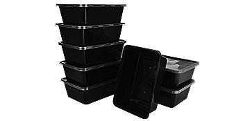 50 Pack Meal Prep Container, Disposable Lunch Box, Food Storage Washable Containers with Lids, Reusable Plastic Bento Box Microwave/Dishwasher/Freezer Safe (750ML/ 26 OZ)