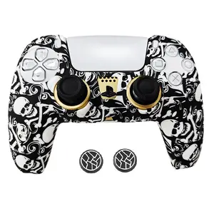 Silicone Cover for Ps5 Controller, A variety of fashion styles to choose from，Anti-Slip Protective Skin Grip, Includes 2 Thumb Caps, Durable and Comfortable Gaming Accessory，Fashion Styling，extends playtime，enhance gaming，ps5 gear，Holiday Gifts.