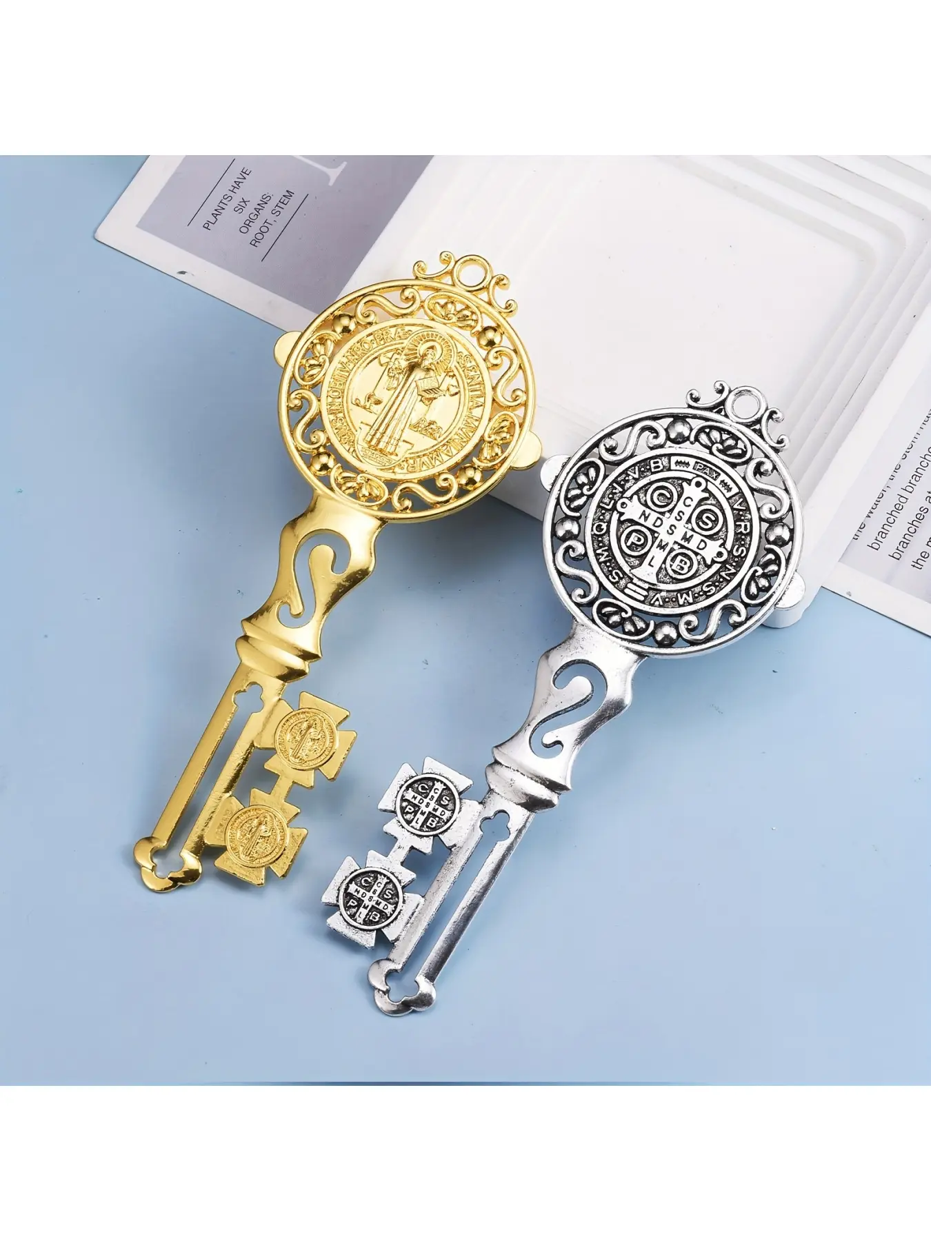 3PieceSt Benedict Exorcist Medal Set  Religious Figurine Room Wall Hanging Ornaments