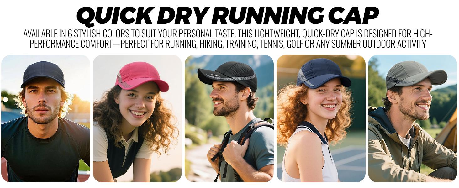 BIGWIG Outdoor adjustable sports sun hat, lightweight, waterproof and breathable sports cap, UPF50+ sun protection, ultra-thin quick-drying sun protection baseball cap, lightweight running cap, camping and hiking quick-drying hat, unisex