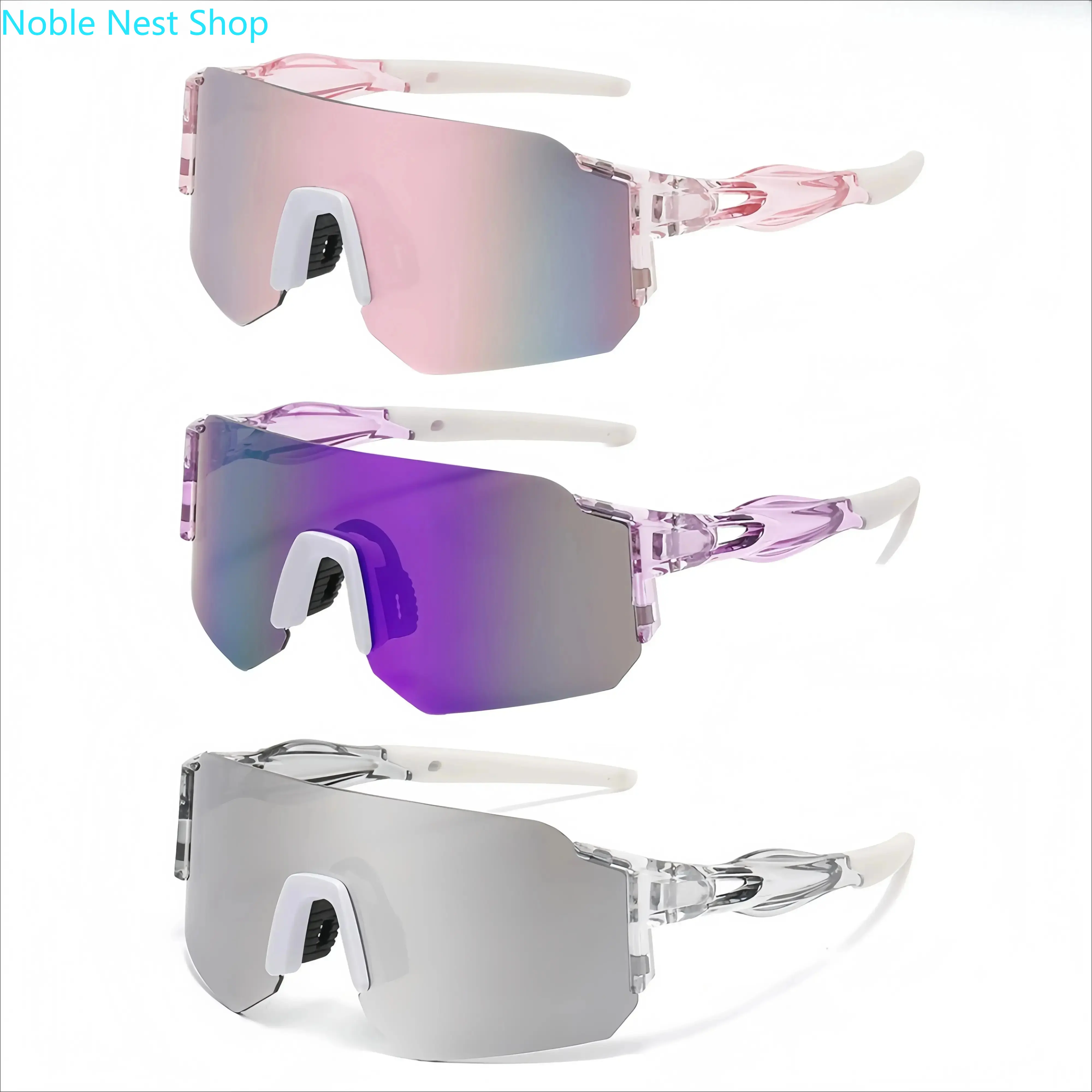 3-Pack Unisex UV400 Cycling Sunglasses, Windproof Sports Eyewear, Stylish Protective Shades for Men and Women, Ideal for Outdoor Cycling and Fishing