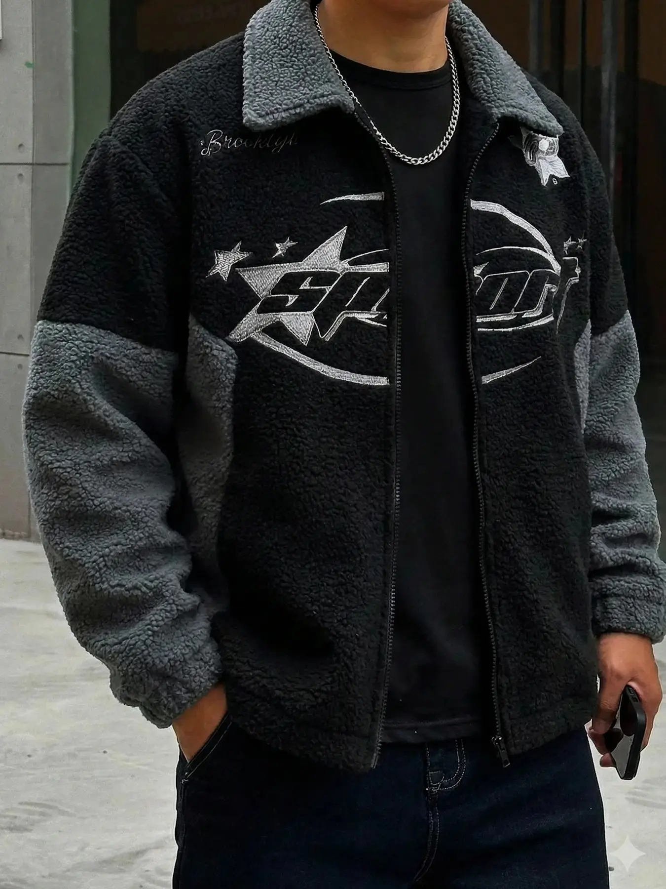 Men's Jacket and Coat Autumn Winter Design Patchwork Street Style American Jacket Outerwear Unisex, Fashionable and Comfortable