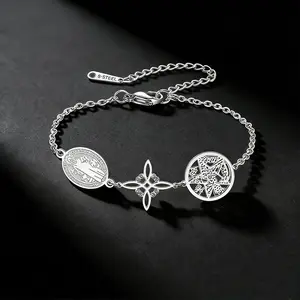 Benedict Witch Knot Pentagram Tetragrammaton Bracelet Stainless Steel Fashion Jewelry