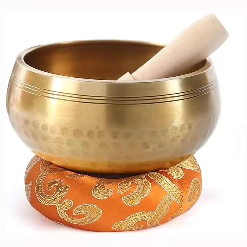 3.5 Inch Singing Bowl Set, Hand Hammered Nepal Meditation Sound Bowls Percussion Instrument for Yoga, Meditation, Mindfulness, Healing, Chakra Balance
