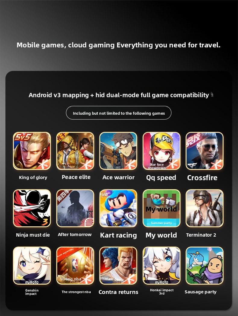 Dual Hall Effect Telescopic Gamepad - D6DP Wireless Controller for Switch Android iOS Windows