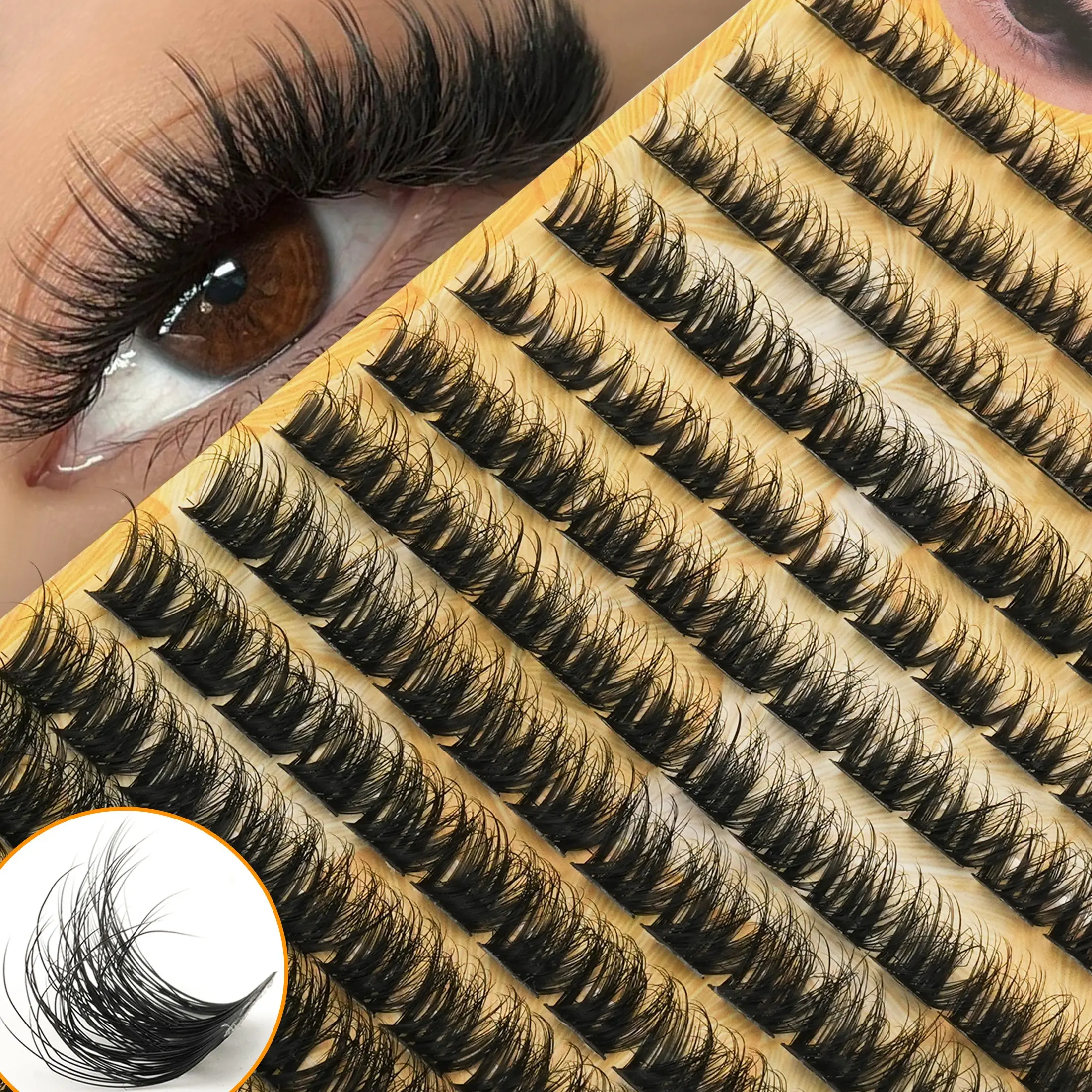 156 Pcs Fake Eyelashes, D Curl Mixed Lengths, Reusable Natural Look, Ideal for Daily Wear, Weddings, Cosplay, Christmas