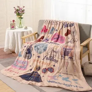 Music tour Blanket - Dressing gown Soft Comfortable Warm Throw Blanket for Home Office, Travel & Nap - Decor