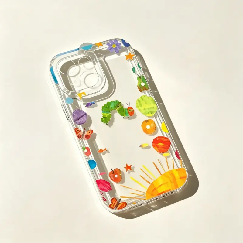 Very Hungry Caterpillar Phone Case Cover, Compatible with iPhone 17 Air 16 15 14 13 12 11 Pro Max Plus & Samsung Galaxy S26 S25 S24 S23 Ultra, Clear Tpu Material, Flexible & Durable Design