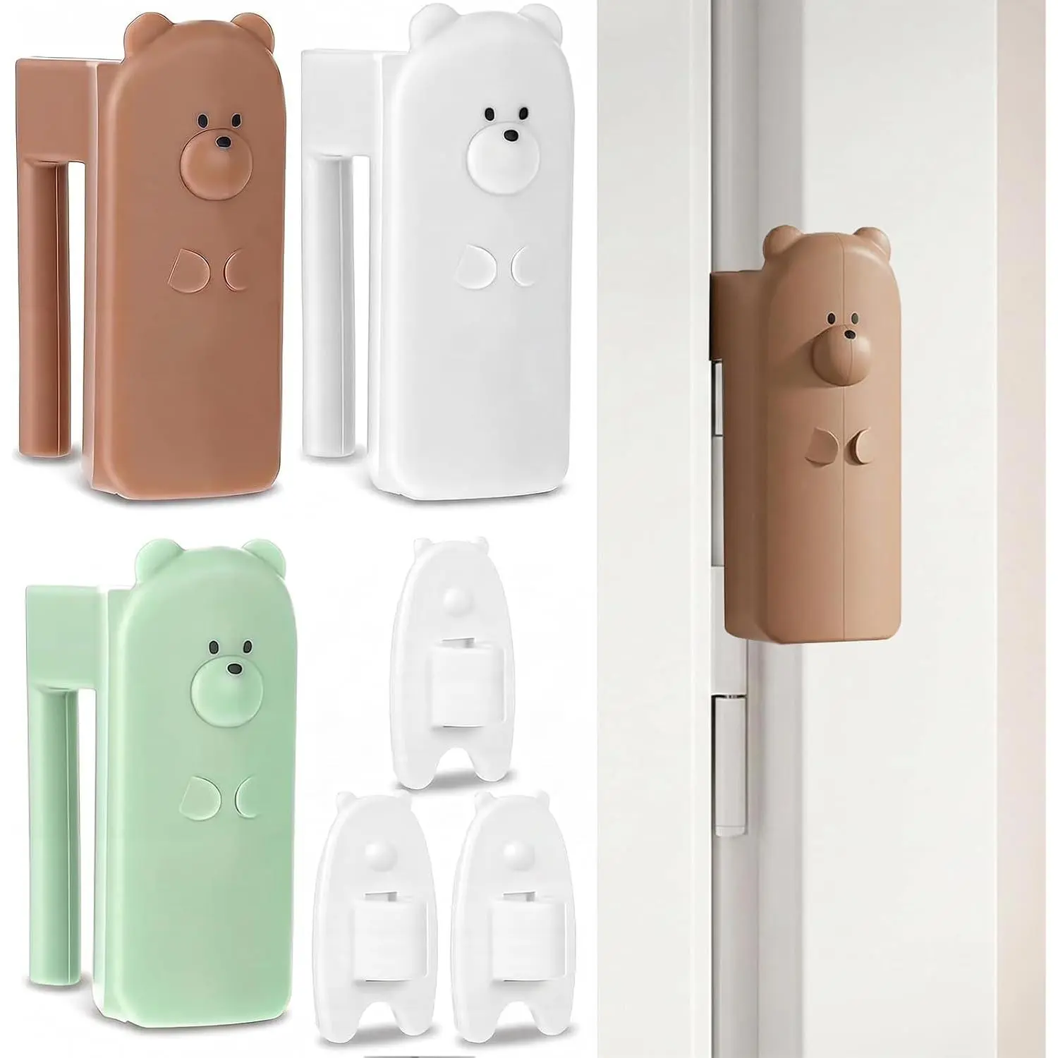 Door Guard Baby Proofing 3Pcs Hinge Cover Stopper