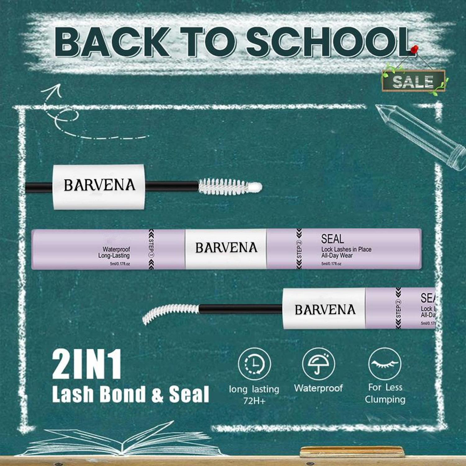 2-in-1 Mascara & Lash Glue, Lengthening, Long-Lasting, Waterproof, Smudge-Proof, Lash Setting Formula