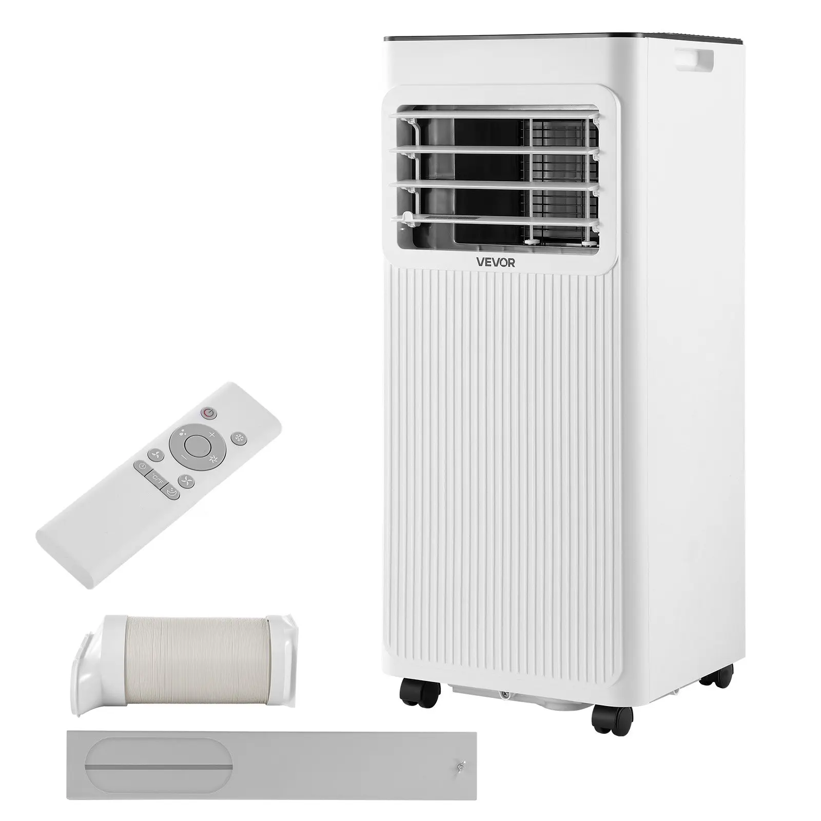 VEVOR Portable Air Conditioner, 10000 BTU ASHRAE (6000 BTU SACC) 3-in-1 Standing Cooling Ac Unit, with LED Touch Panel Remote Control, 24h Timer, Cooling, Dehumidifier, Fan for Room Indoor, White