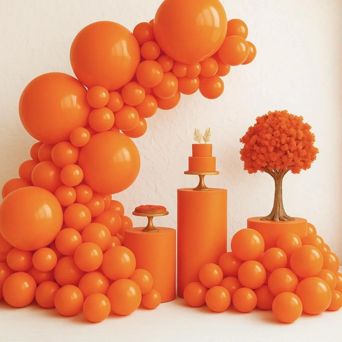 147 count Orange Balloon Different Sizes 18 12 10 5 Inch Fall Balloons Arch Kit Garland for  Shower Halloween Party Bridal Decorations Happy Birthday Party Thanksgiving