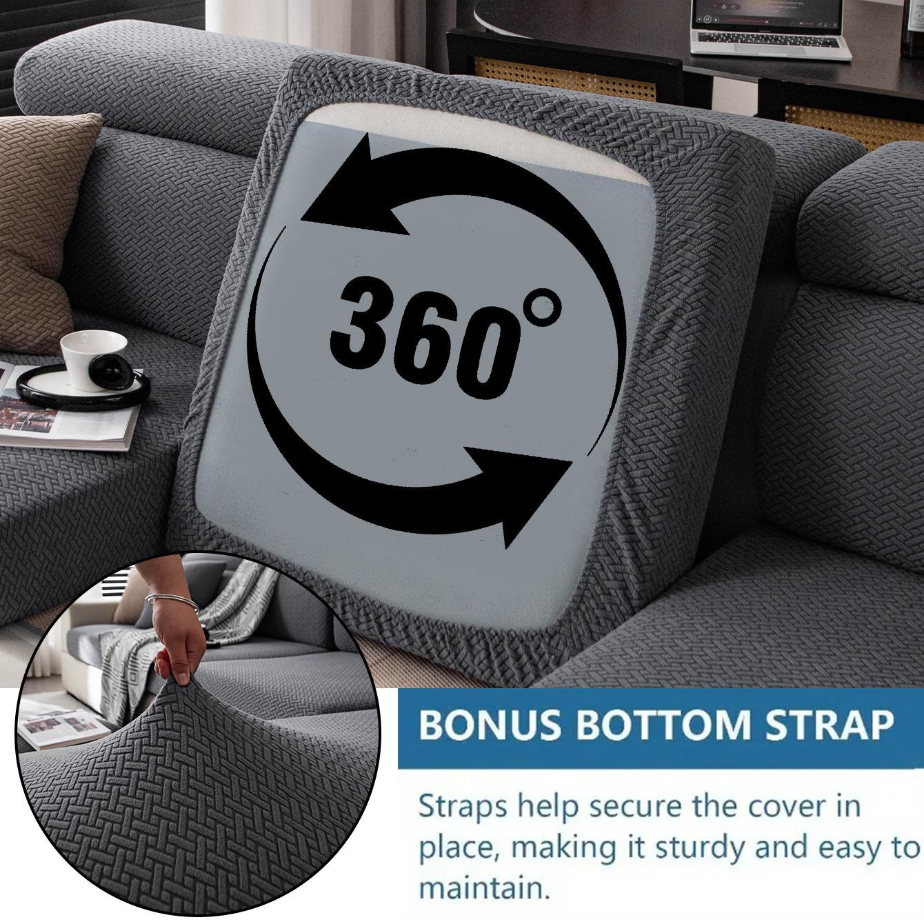 Solid Color Sofa Cover, 1 Count Soft & Durable Washable Elastic Sofa Slipcover, Sofa Protector for Home Living Room, Bedroom, Office, Sofa Couch Covers #GLOBAL PICKS