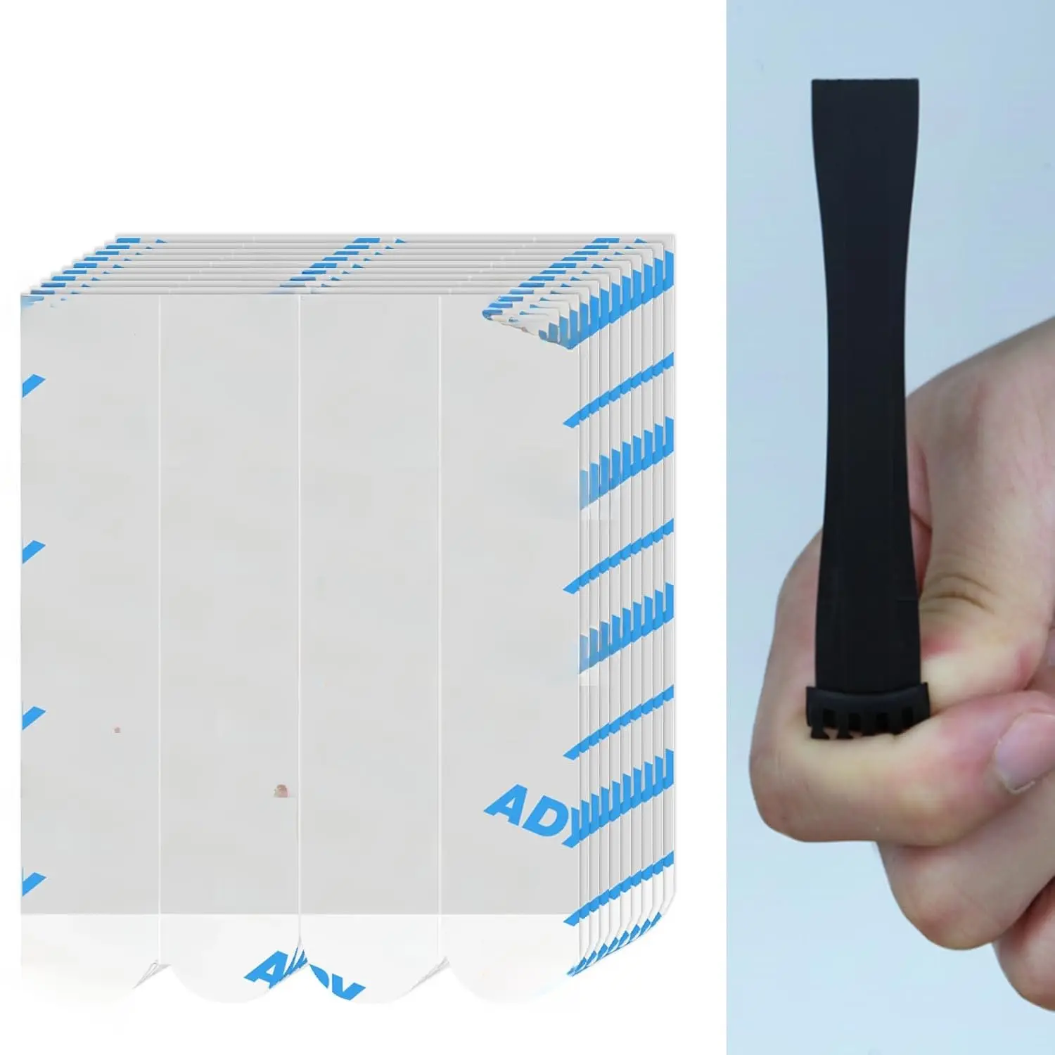 Removable Double Sided Tape Heavy Duty 40 Pack, Picture  Strips  Free for Wall, Refill Adhesive Strips for Rent Room,  Adhesive Mounting Tape for Decor, Poster