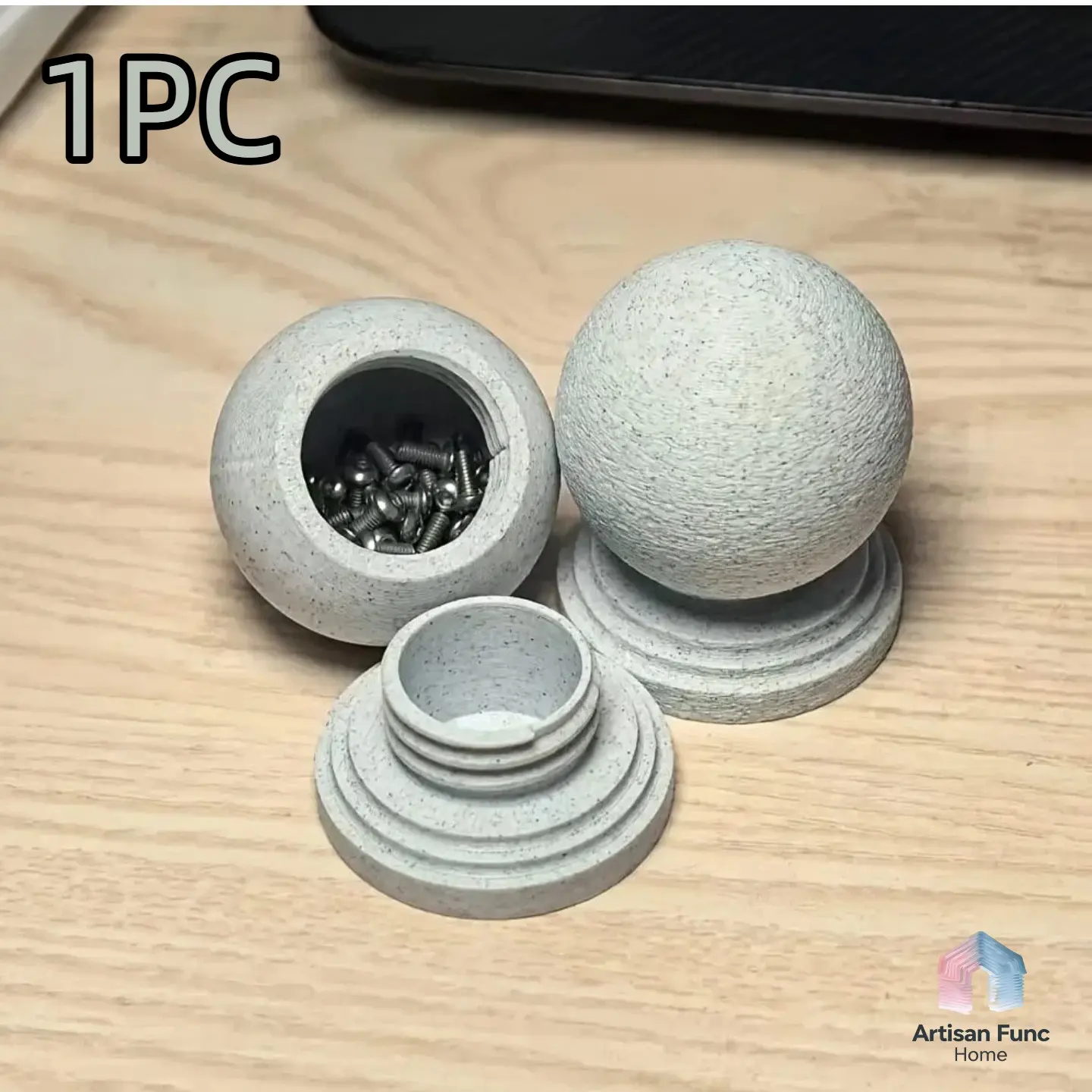 3D Printed Stone Boulder Ornament, Hidden Storage Decorative Piece, Durable Design for Home Decoration, Unique Gift Idea