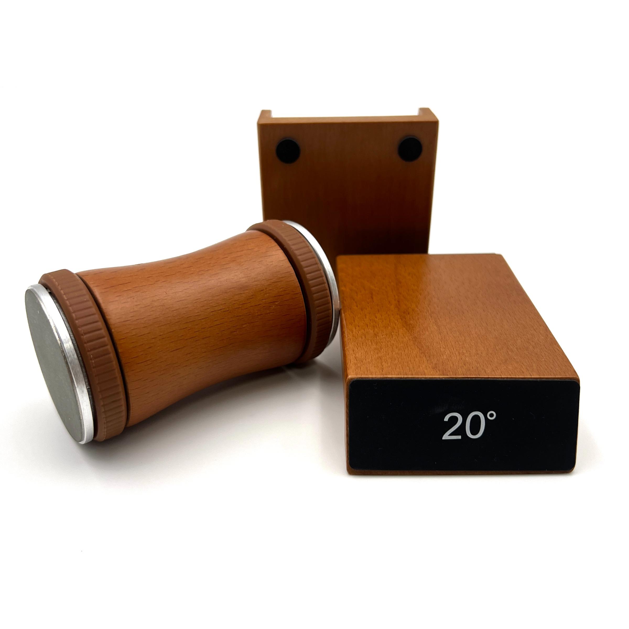 Wooden Base Knife Sharpener, 1 Set Double Layer Base Knife Sharpener with Roller, Kitchen Knife Sharpening Tool, Kitchen Accessories