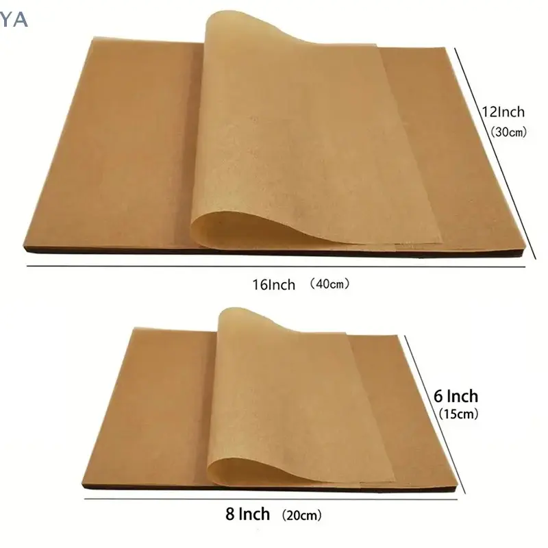 [YA]50/100Pcs Parchment Paper Baking Sheets Non-Stick Precut Baking Parchment Baking Paper Will Not Curl Burn Wax Paper