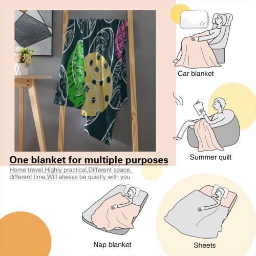 Oil Painting Horse Blanket Throw Blanket Soft Fuzzy Travel Blanket for Bedroom Living Room Couch Office Car All Season Gift for Girls Boys Women Men 60"x50"