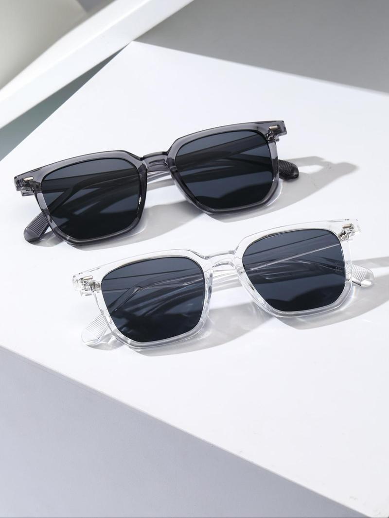 Unisex Minimalist Plastic Frame Sunglasses, Trendy All-match Sunglasses for Men & Women, Fashionable Sunglasses for Outdoor Activities, Trendy Casual Sunglasses