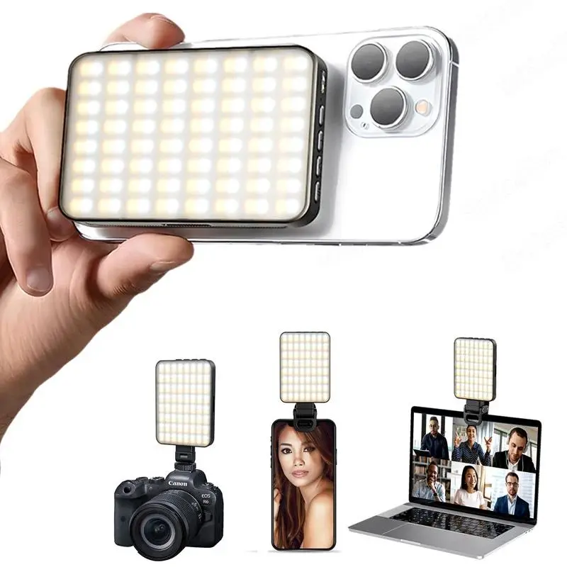 Magnetic Mini LED Ring Light Selfie Light for iPhone 16 Pro Max/15 Pro Max/14 Pro/13 Pro Max for Streaming TikTok