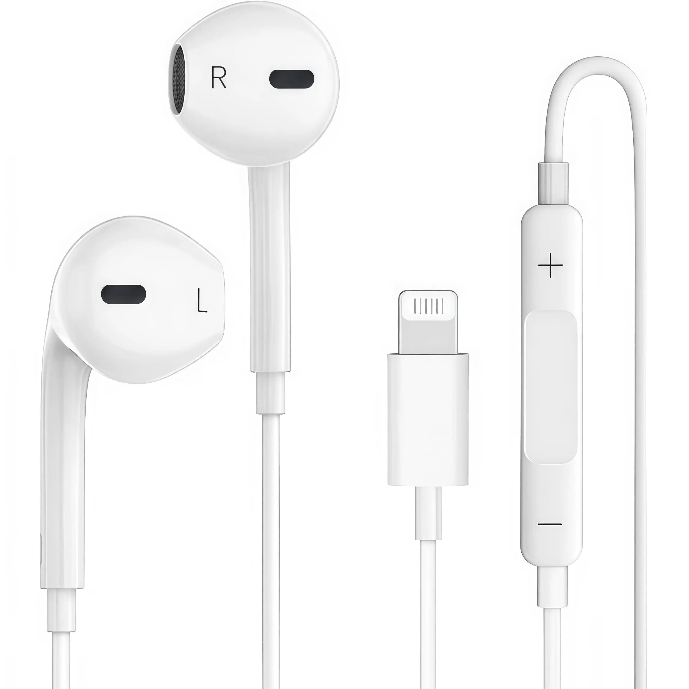 1pc Wired Semi-In-Ear Earphones, Plug & Play, Compatible with iOS Devices, Ideal for Music & Voice Calls, Lightweight Design, Audio