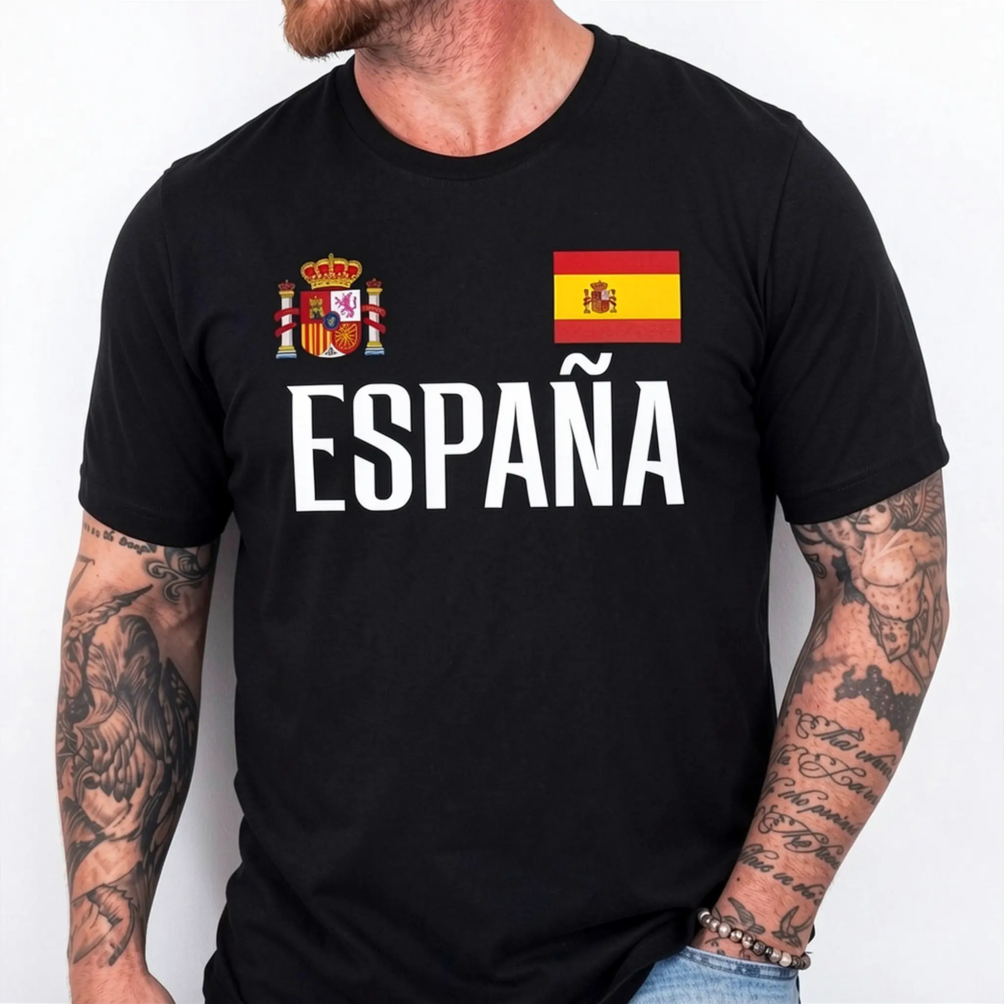 Spain Flag Espana Football Soccer Fan Men Women T-Shirt